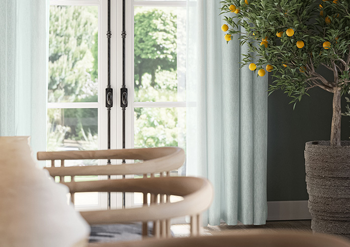 Livorno Voile, Pale Duck Egg - Made to Measure Curtains - Image 5